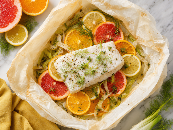 Halibut en Papillote with Citrus