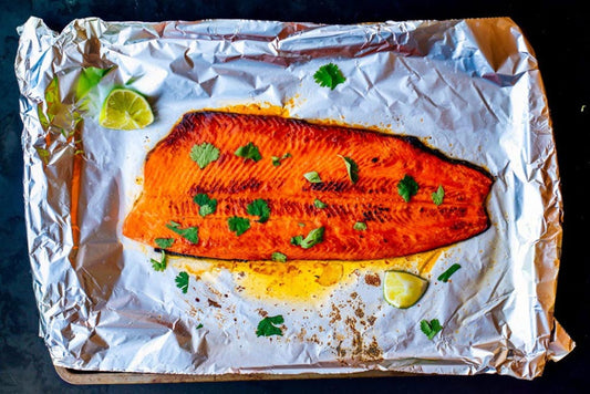 Hot Honey Broiled Salmon