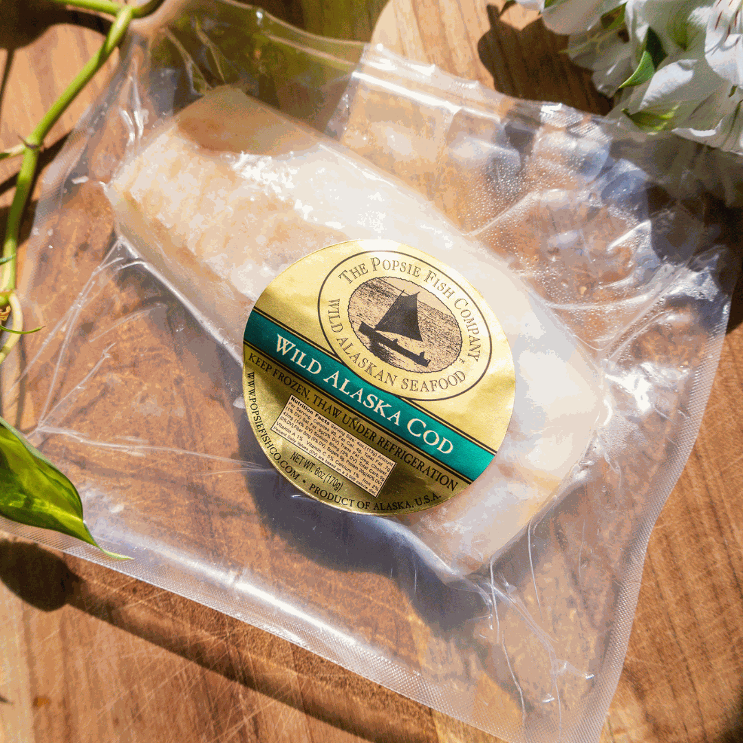 Single Frozen Wild Caught Alaskan Pacific Cod - Popsie Fish Co