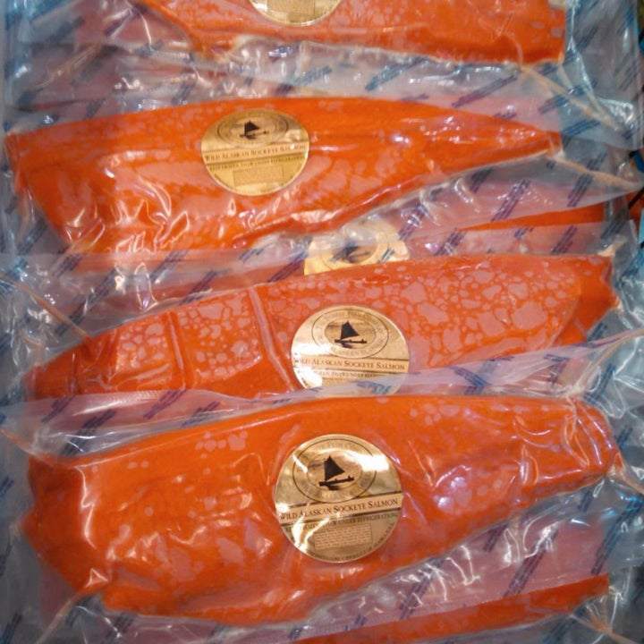 Frozen Wild Caught Alaskan Sockeye Salmon Fillets - Popsie Fish Co