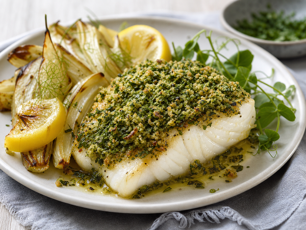 Baked Sablefish with Herb Crust