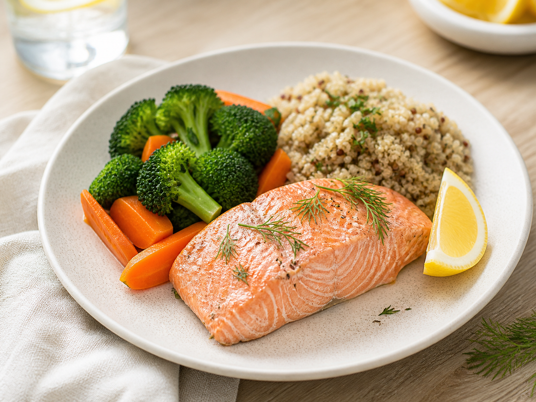 Pregnancy-Safe Wild Salmon with Vegetables