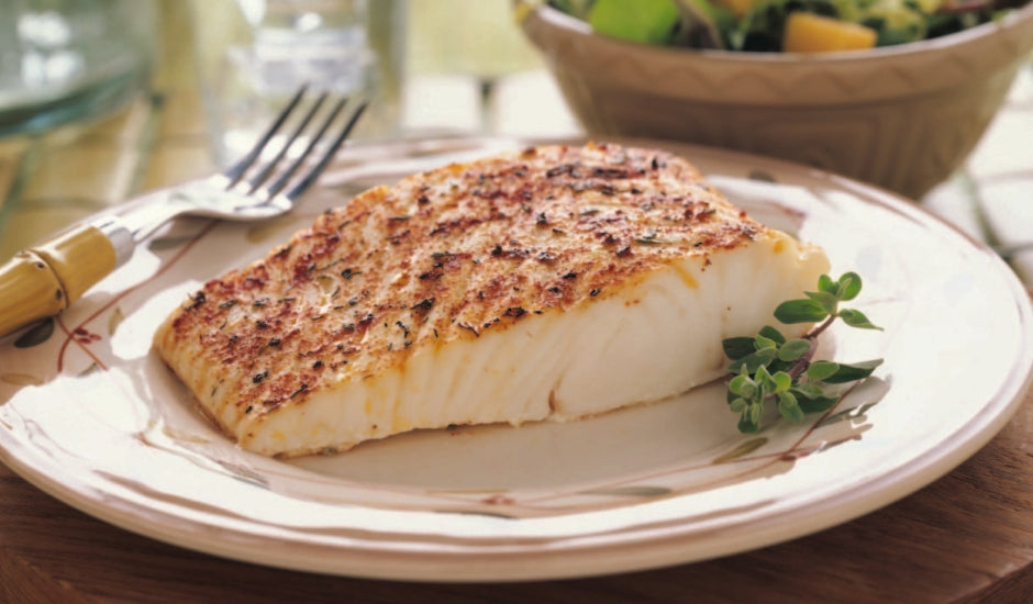 fast and spicy Alaska Halibut 