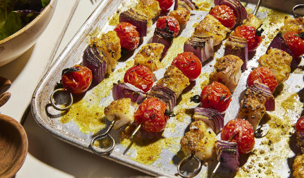 curried pacific cod kebabs