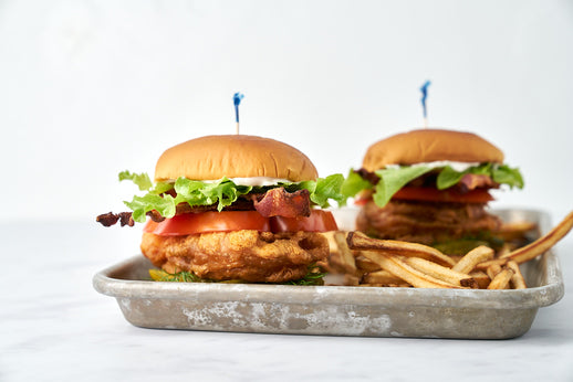 Crispy Alaska Cod BLT with fries