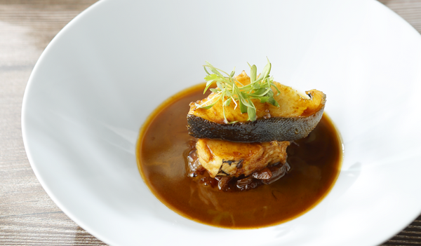 Braised Black Cod with scallions and ginger