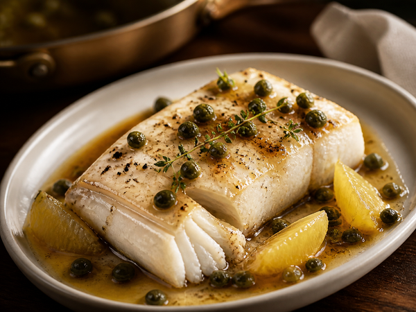 Sous Vide Halibut with Brown Butter