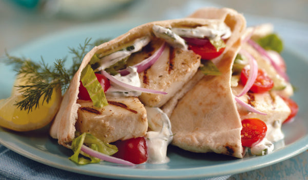 Grilled Alaska Cod Gyro