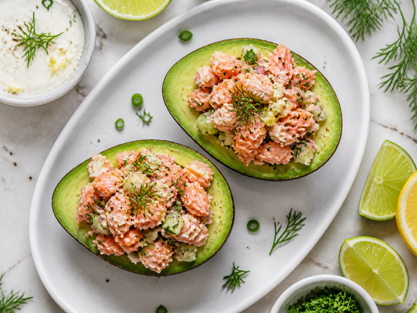 Keto Salmon Stuffed Avocados