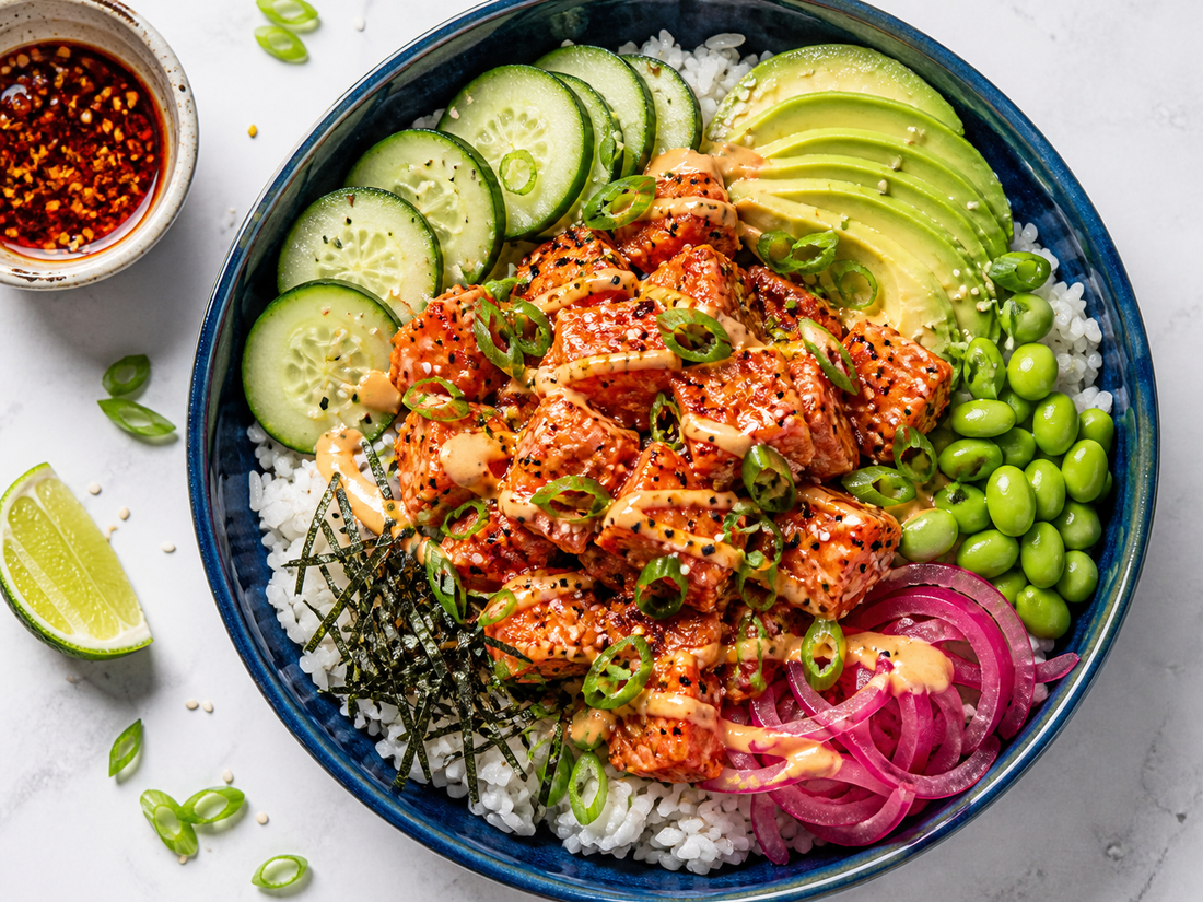 Spicy Salmon Rice Bowl