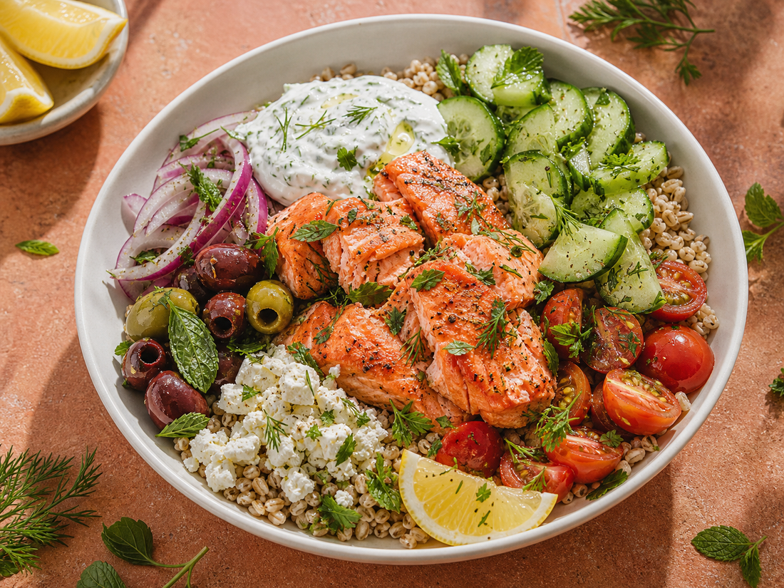 Mediterranean Salmon Bowl