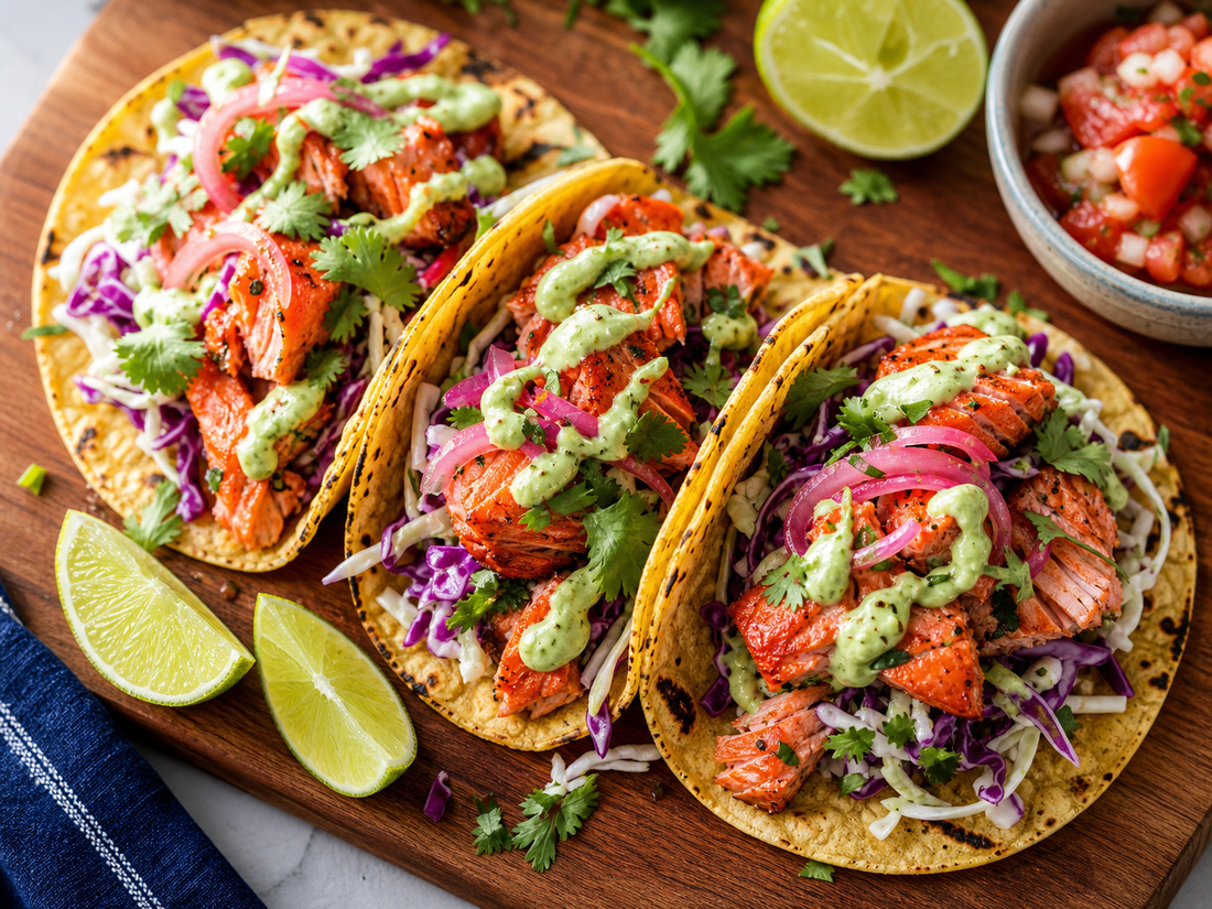 Grilled Sockeye Salmon Tacos