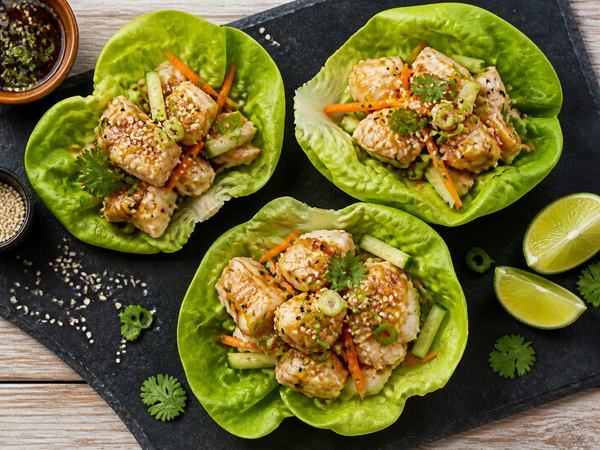 Sablefish Lettuce Cups Asian Style
