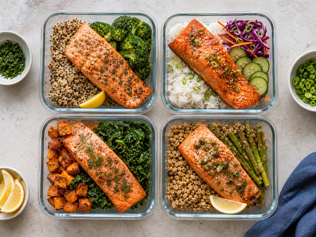 High-Protein Salmon Meal Prep 4 Ways