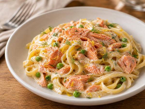 Creamy Sockeye Salmon Pasta