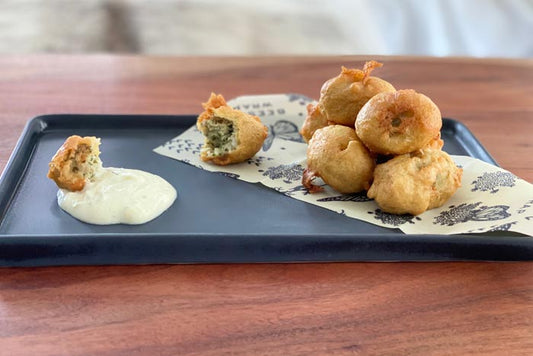 fish and chips made with beer battered cod cakes