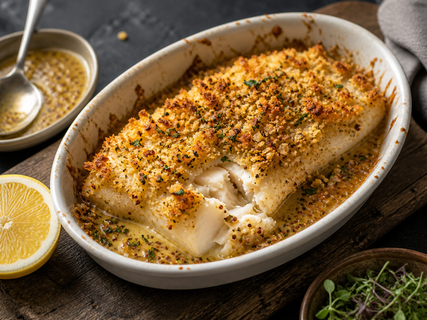 Baked Pacific Cod with Crispy Panko Crust