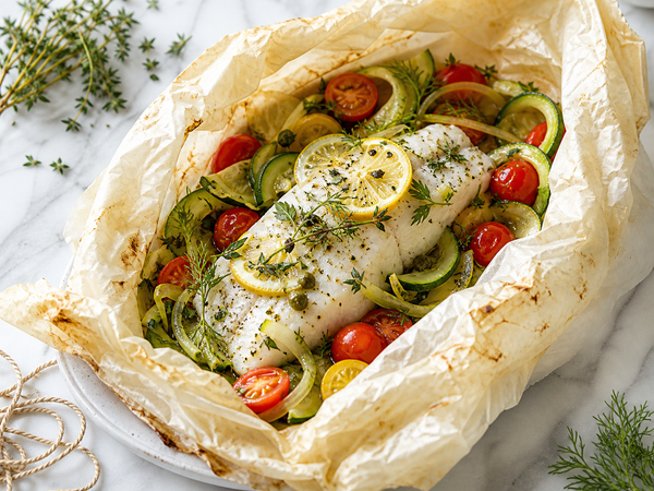 Cod en Papillote with Herbs