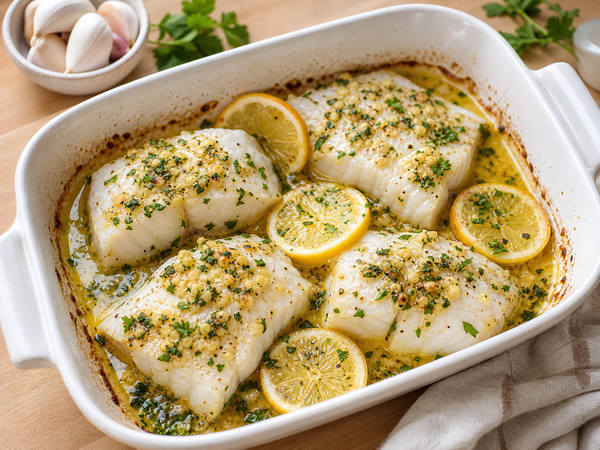 Garlic Butter Baked Cod