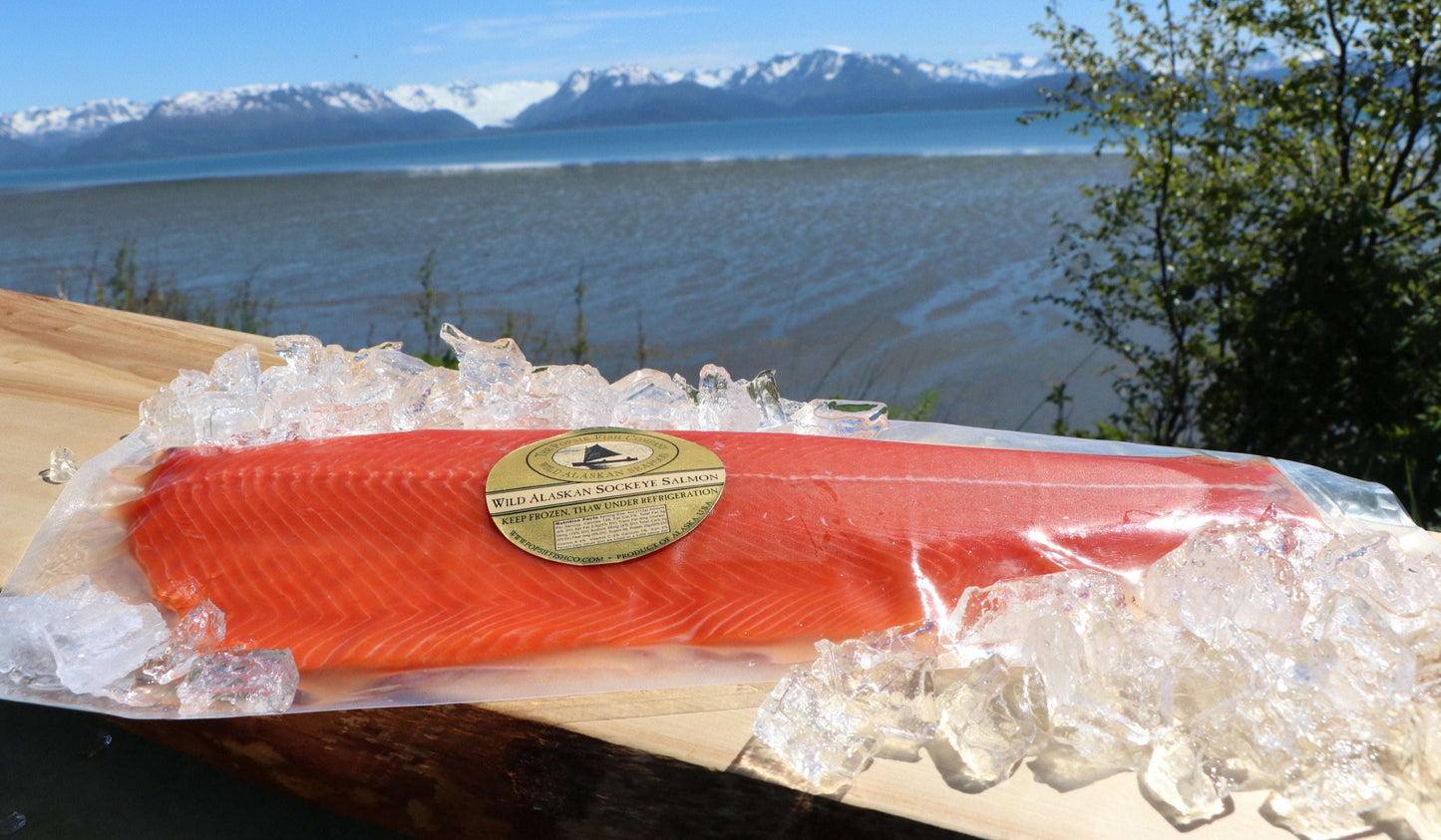 sockeye salmon filet from alaska