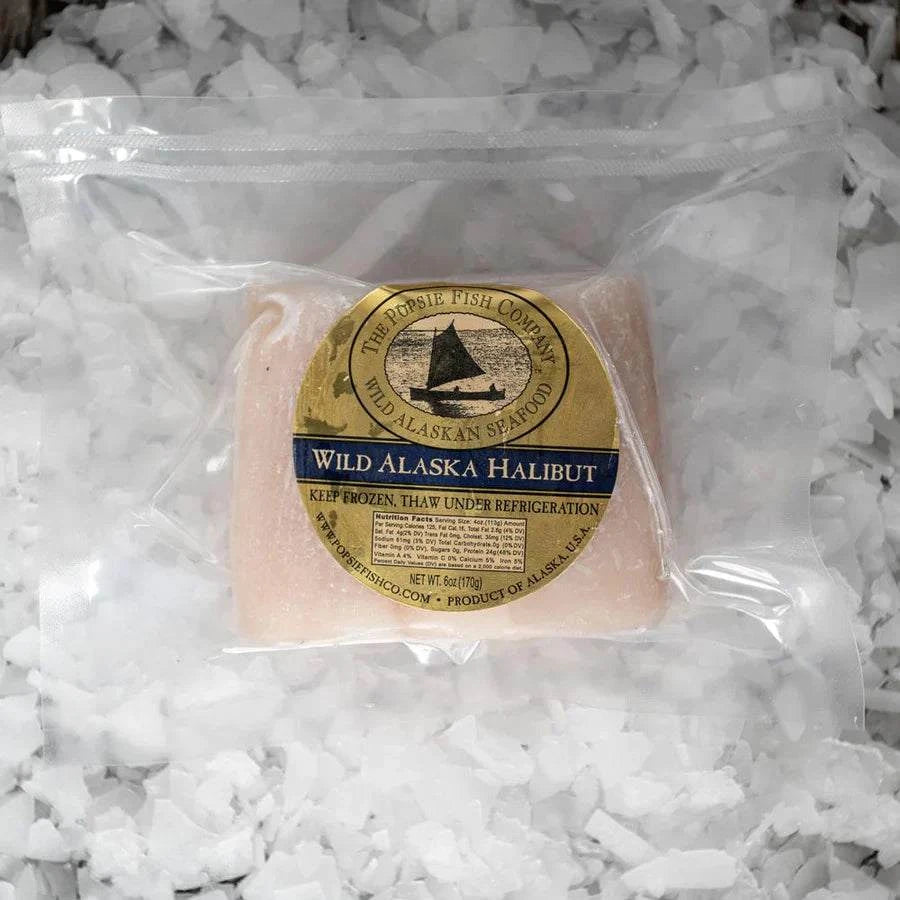 Frozen Wild Caught Alaskan Halibut portion