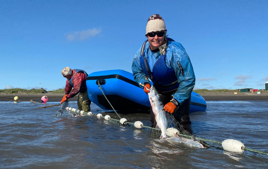 hand caught in the wild salmon